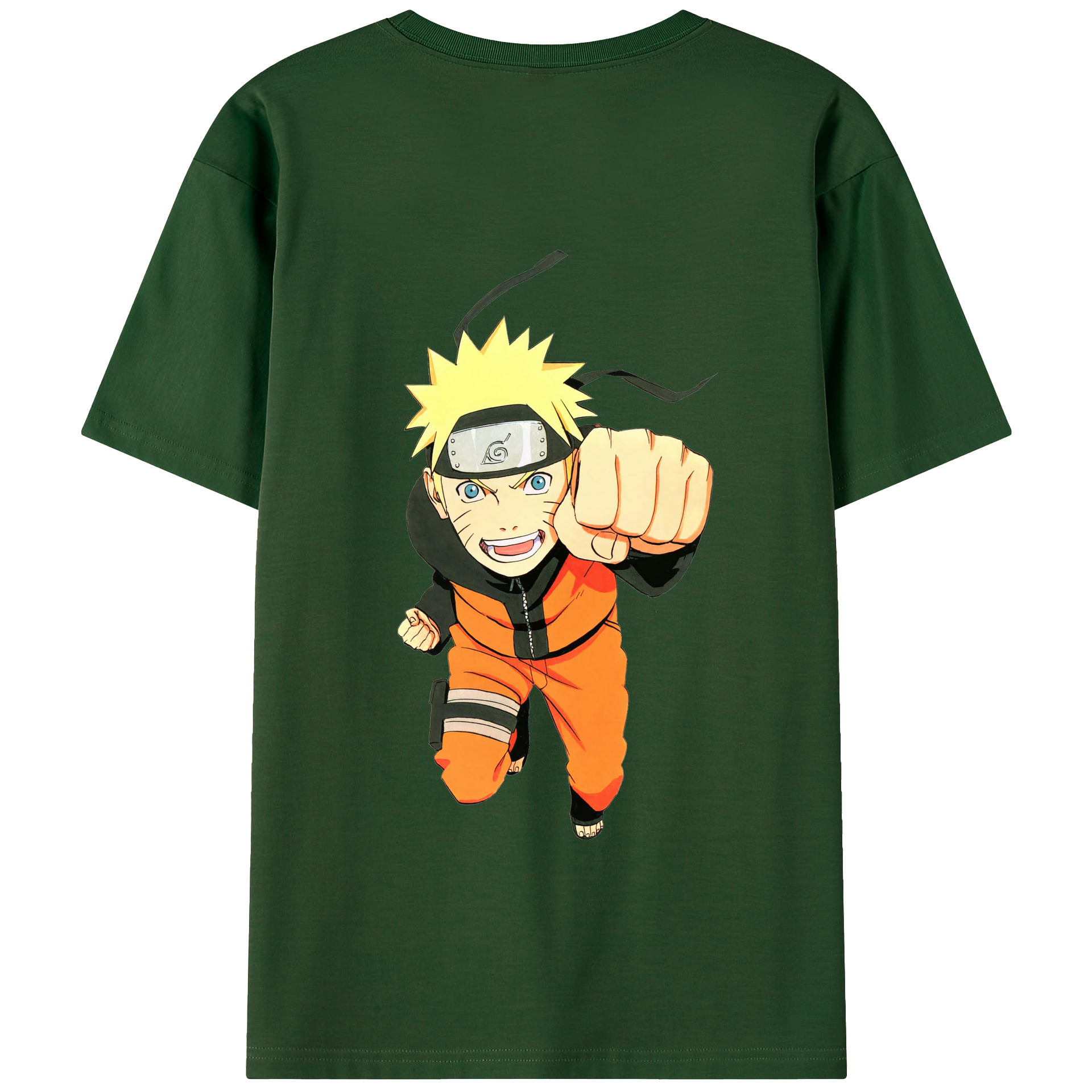 （画像用） NARUTO -ナルト- うずまき ナルト Uzumaki Naruto 綿100％半袖Tシャツ（背面プリント）